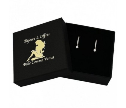 Boucles d'oreilles mini créole serties d'oxydes de zirconium Plaqué or 750 3 microns