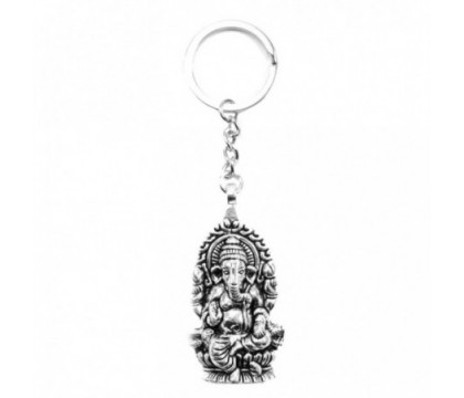 Porte-clés Ganesh dieu hindou argenté