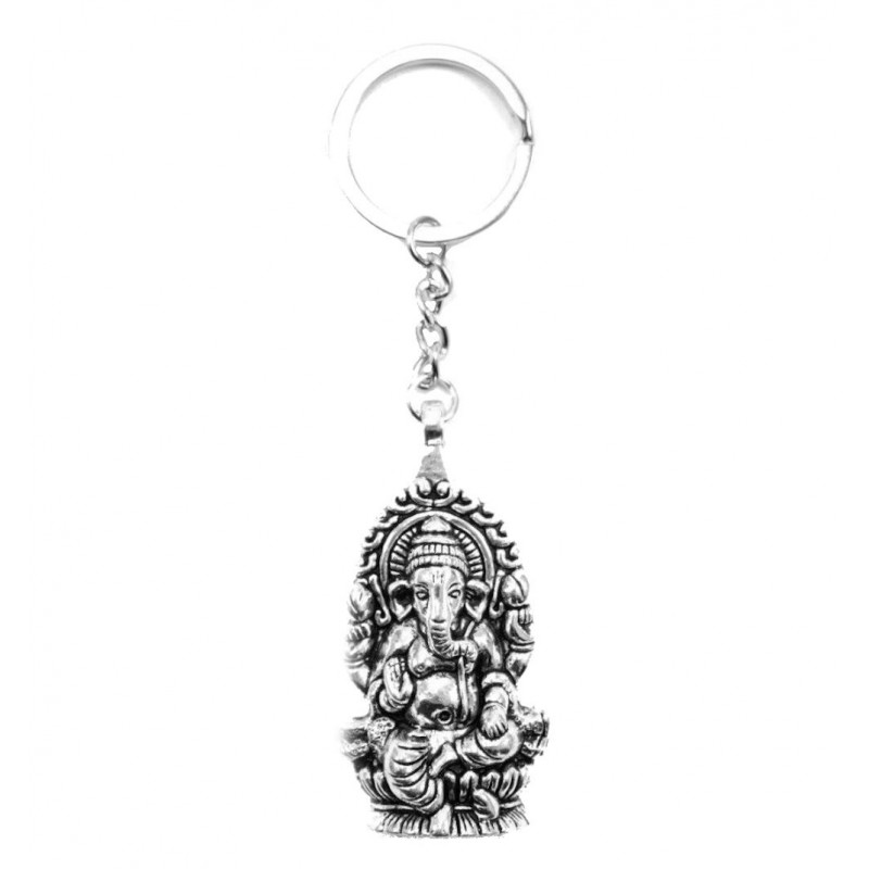 Porte-clés Ganesh dieu hindou argenté Porte-clés Ganesh dieu hindou argenté