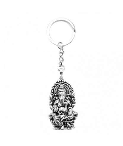 Porte-clés Ganesh dieu hindou argenté