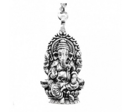 Porte-clés Ganesh dieu hindou argenté