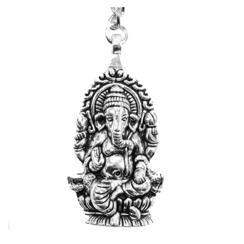 Porte-clés Ganesh dieu hindou argenté Porte-clés Ganesh dieu hindou argenté
