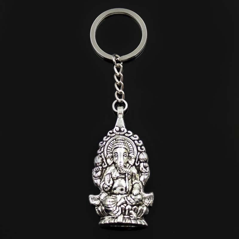 Porte-clés Ganesh dieu hindou argenté Porte-clés Ganesh dieu hindou argenté