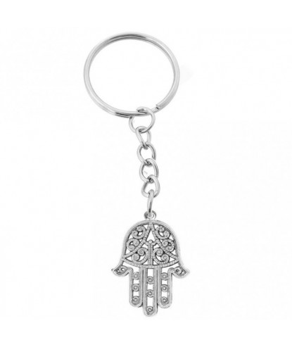 Porte-clés main de Fatma argenté