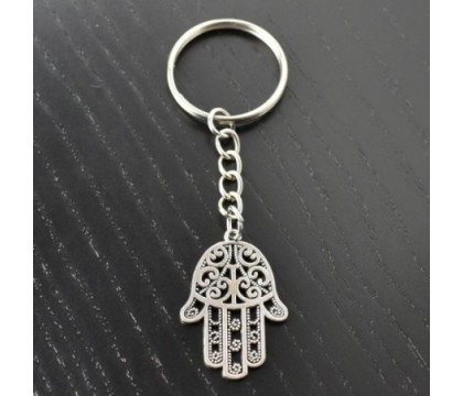 Porte-clés main de Fatma argenté