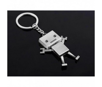 Porte-clés petit robot articulé argenté Porte-clés petit robot articulé argenté