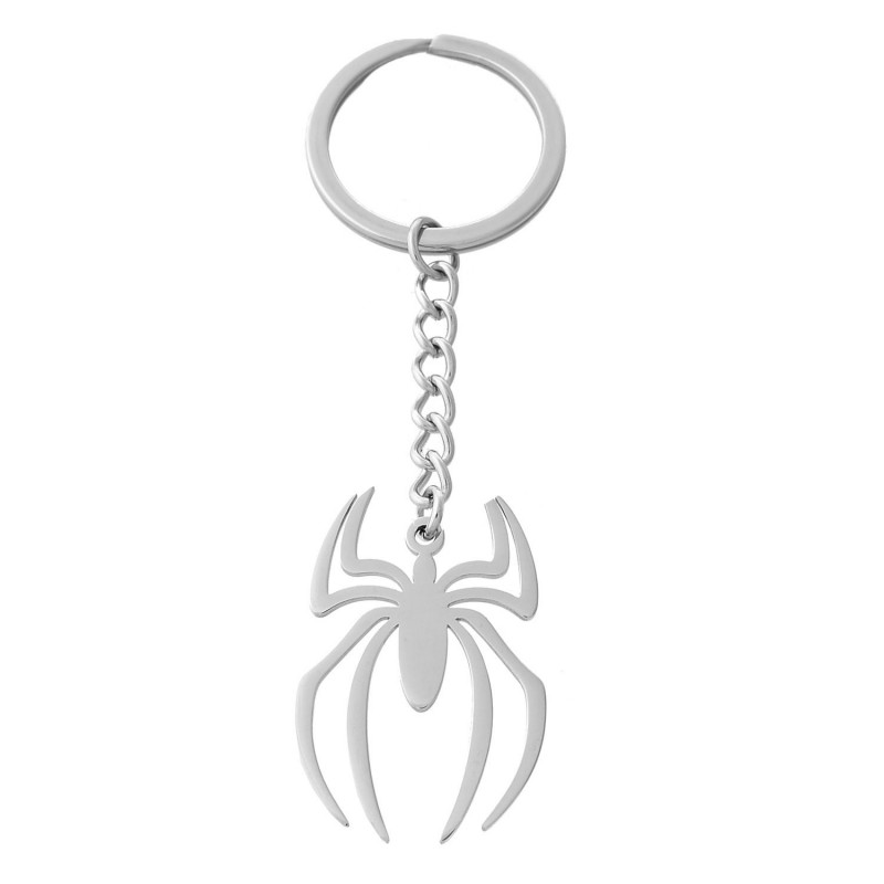 Porte-clés araignée à 8 pattes acier