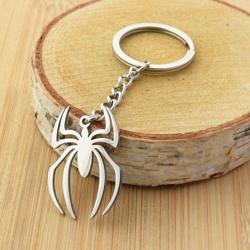 Porte-clés araignée à 8 pattes acier