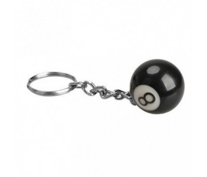 Porte-clés boule de billard 8 pool noir et blanc Porte-clés boule de billard 8 pool noir et blanc
