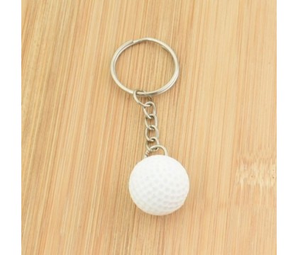 Porte-clés balle de golf blanche