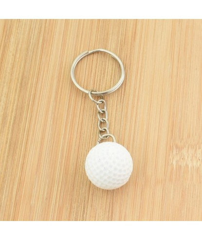 Porte-clés balle de golf blanche