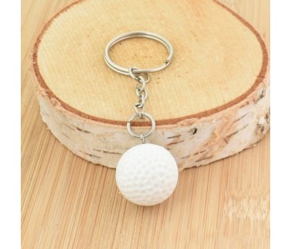 Porte-clés balle de golf blanche Porte-clés balle de golf blanche