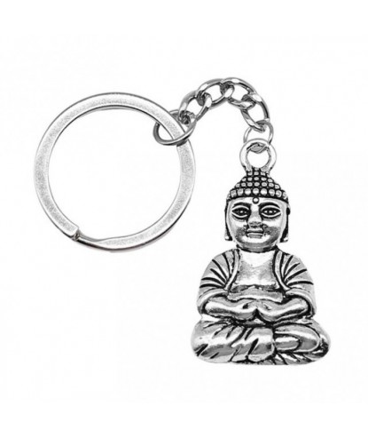 Porte-clés Bouddha argenté