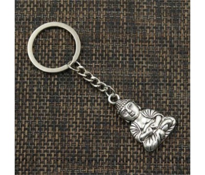 Porte-clés Bouddha argenté