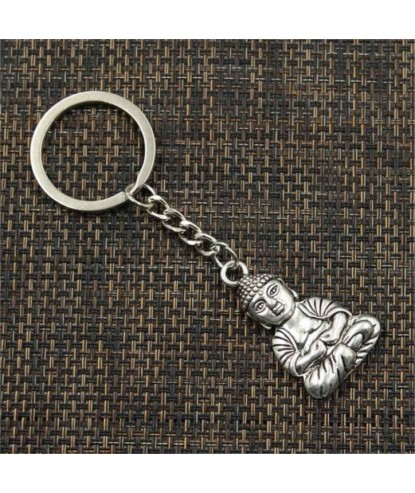 Porte-clés Bouddha argenté