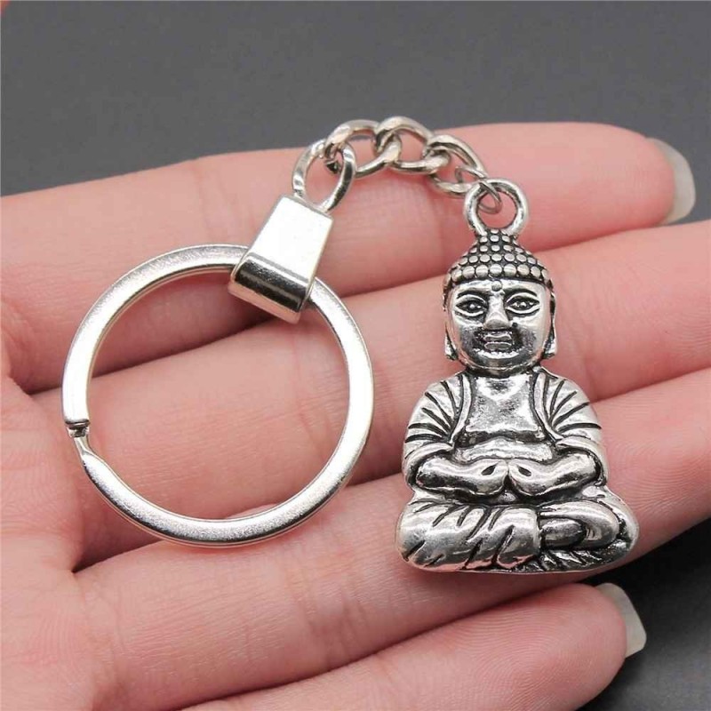 Porte-clés Bouddha argenté Porte-clés Bouddha argenté