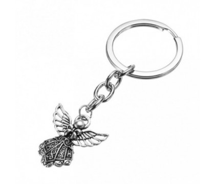 Porte-clés ange avec des ailes argenté Porte-clés ange avec des ailes argenté