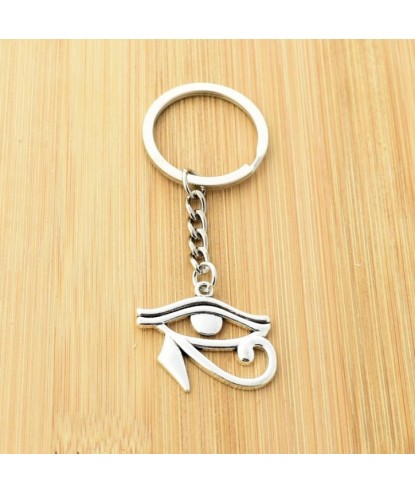Porte-clés oeil d'Horus Oudjat d'Egypte argenté