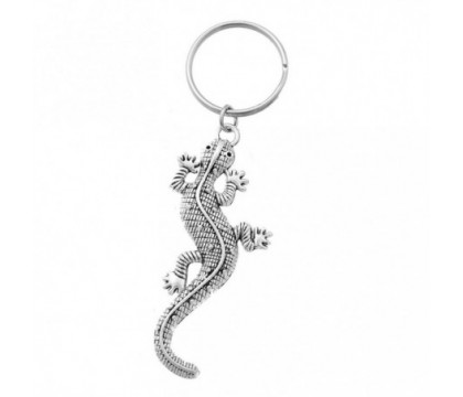 Porte-clés lézard salamandre argenté