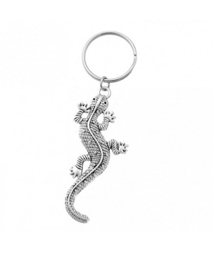 Porte-clés lézard salamandre argenté