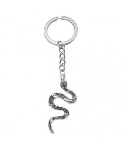 Porte-clés serpent argenté