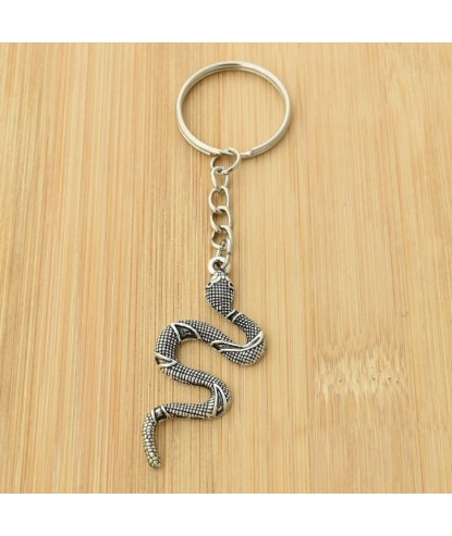 Porte-clés serpent argenté