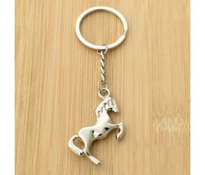 Porte-clés cheval argenté