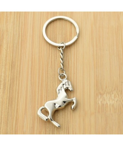 Porte-clés cheval argenté