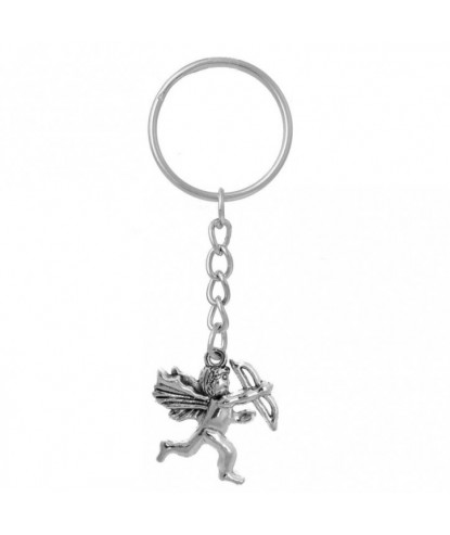 Porte-clés flèche de cupidon dieu de l'amour argenté