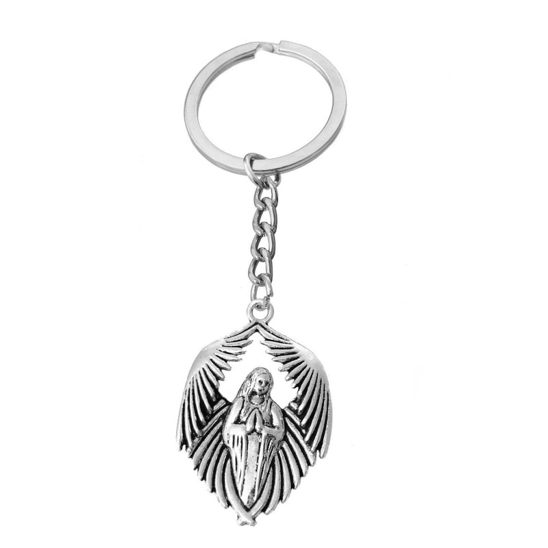 Porte-clés ange protecteur argenté Porte-clés ange protecteur argenté
