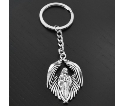 Porte-clés ange protecteur argenté Porte-clés ange protecteur argenté