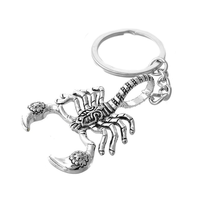 Porte-clés scorpion argenté