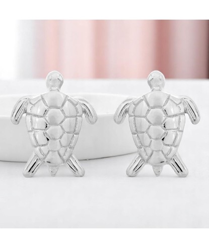 Boucles d'oreilles tortue Argent 925 Rhodié