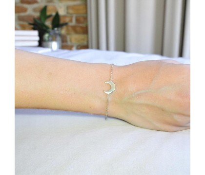 Bracelet croissant de lune Plaqué OR 750 3 microns