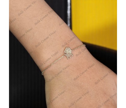 Bracelet petit chien souriant Plaqué OR 750 3 microns