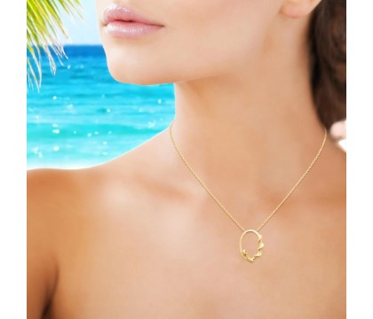 Collier serpent yeux strass vert Plaqué OR 750 3 microns