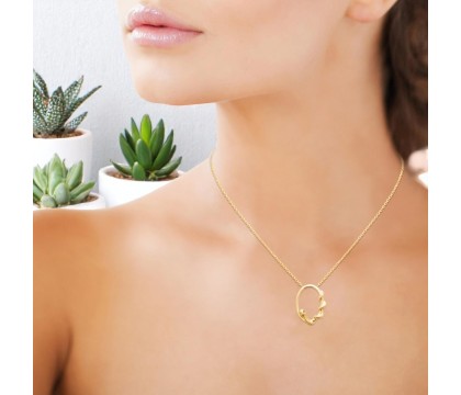 Collier serpent yeux strass vert Plaqué OR 750 3 microns