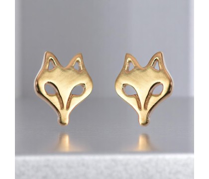 Boucles d'oreilles Renard Plaqué OR 750 3 microns