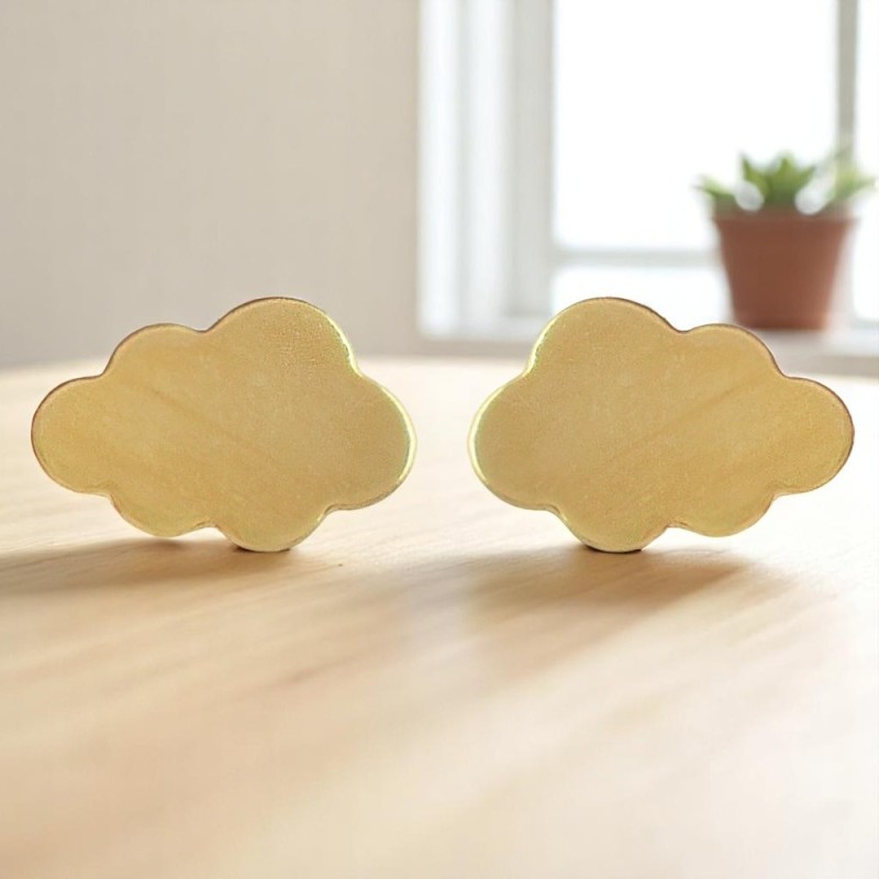 Boucles d'oreilles nuage Plaqué OR 750 3 microns
