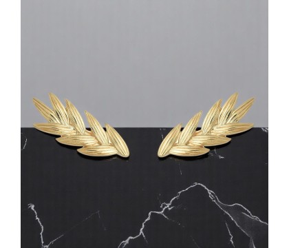 Boucles d'oreilles épi de blé Plaqué OR 750 3 microns