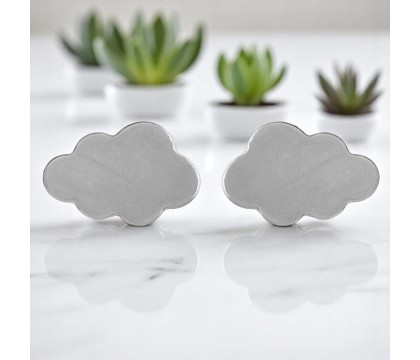 Boucles d'oreilles nuage Argent 925 Rhodié
