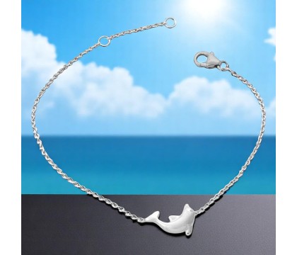 Bracelet dauphin Argent 925 Rhodié