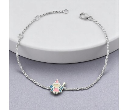 Bracelet fée émail coloré Argent 925 Rhodié