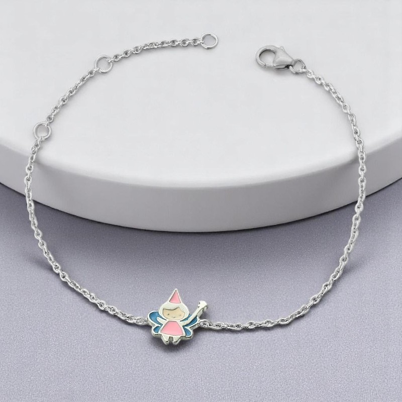 Bracelet fée émail coloré Argent 925 Rhodié