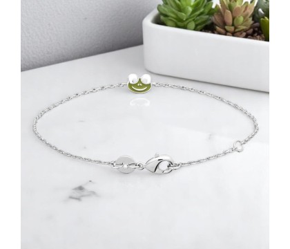 Bracelet grenouille émail coloré Argent 925 Rhodié