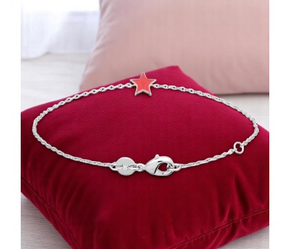 Bracelet étoile émail coloré Argent 925 Rhodié