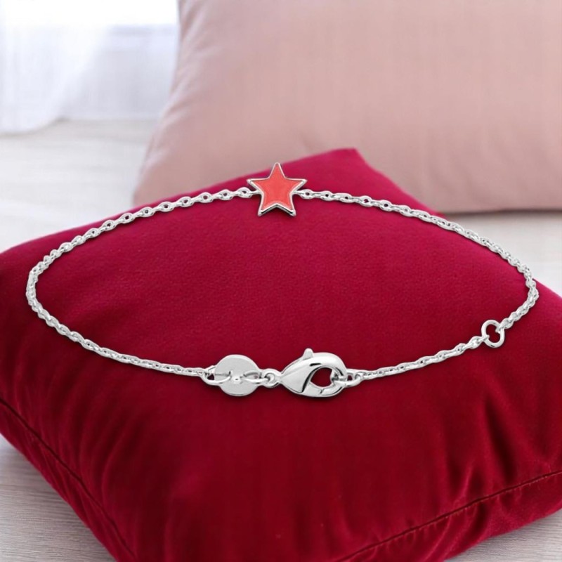 Bracelet étoile émail coloré Argent 925 Rhodié