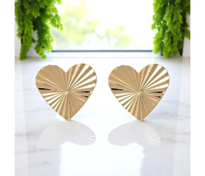 Boucles d'oreilles Coeur Plaqué OR 750 3 microns