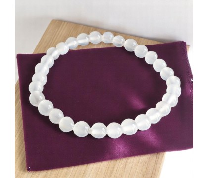 Bracelet en Agate Blanche Pureté et Sérénité Intérieure