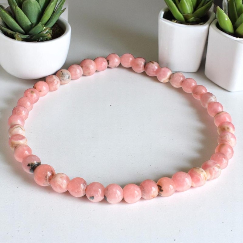 Bracelet en Rhodochrosite Amour de Soi et Équilibre Émotionnel Bracelet en Rhodochrosite Amour de Soi et Équilibre Émotionnel